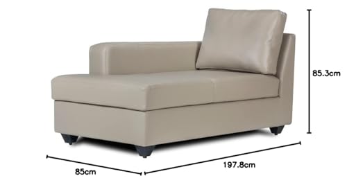Image of Wakefit Sofa Set | 3 Year Warranty | Sofa 3 Seater, 3 Seater Sofa for Living Room, Wooden Sofa Set, 3 Seater + Right Aligned, Sofa for Living Room - Napper(Jindal : Cappuccino)