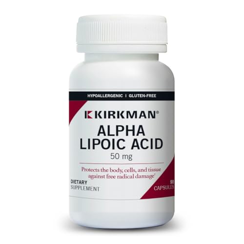 Kirkman - Alpha Lipoic Acid 50 mg - 90 Capsules - Potent Antioxidant - Protects Against Harmful Radicals - Hypoallergenic