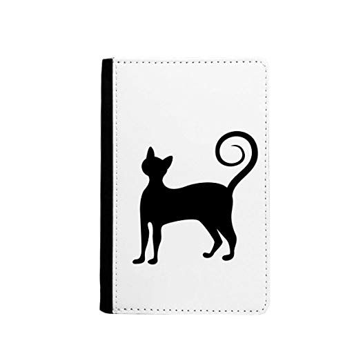 Portefeuille pour passeport chat Meow noir anti-perte pour carte voyage