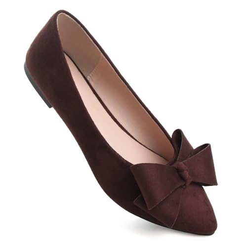 Image of Stunner Womens Flats Fashion Pointed Toe Bowknot Ballet Flats Cute Slip On Dress Flats Comfortable Party Wedding Flats2