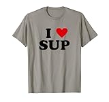 Photo Gallery stand up paddleboarder i heart - i love sup maglietta Photo Gallery stand up paddleboarder i heart - i love sup maglietta