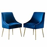 Restworld Velvet Dining Chairs Set of 2, Furniture Collection Modern Contemporary Upholstered with P
