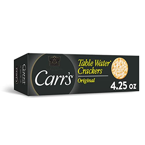 Carr’s Table Water Crackers, Holiday Baked Snack Crackers, Christmas Charcuterie Board Snacks, Original, 4.25oz Box (pack of 6)