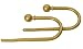 Meriville Set of 2 Decorative Gold Ball End Window Curtain Holdbacks for Draperies