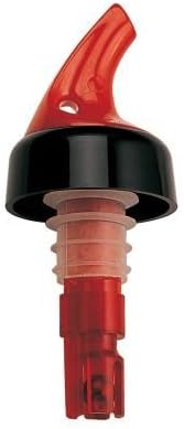 Spill-Stop 2000 Collar Measured Bottle Pourer Auto Measuring, 1-Ounce, Red