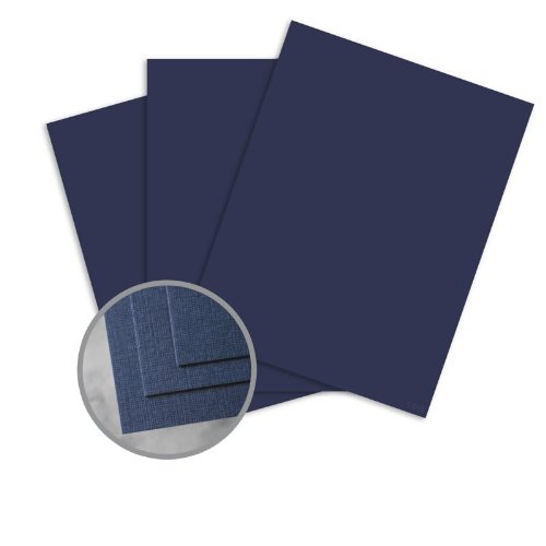 CLASSIC Linen Patriot Blue Card Stock - 8 1/2 x 11 in 80 lb Cover Linen 30% Recycled 250 per Package