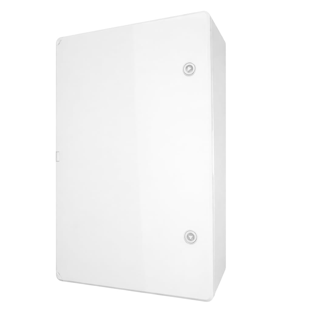 Armario Eléctrico Estanco 600x400x200 IP65 IK08 ABS con Puerta Opaca Gris y Placa de Montaje Galvanizada Incluida