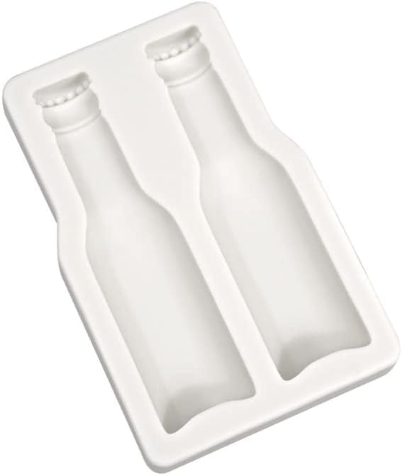 Molde de silicona para botella de cerveza, molde de fondant de chocolate, herramienta para hornear decoración de tartas, molde de adornos de resina