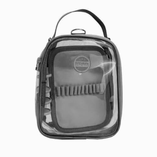Estojo Escolar Versátil (Crystal - Transparente, Preto)