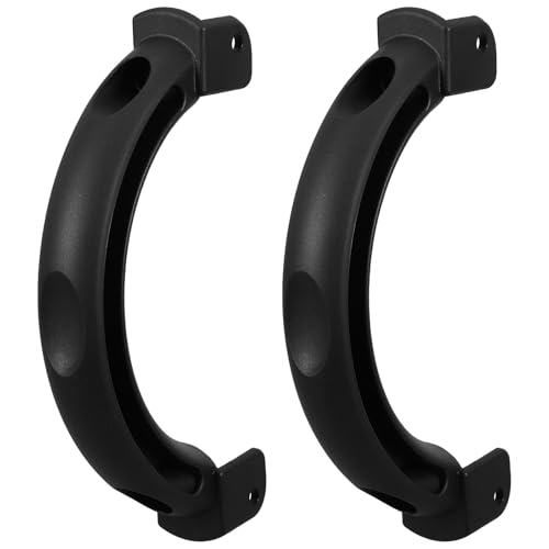 SHINEOFI Manijas de Puerta Negras de Nailon Resistente 2 Piezas Montaje Lateral para Puertas de PVC Madera y Metal y Correderas Aptas para Uso en Graneros y Garajes