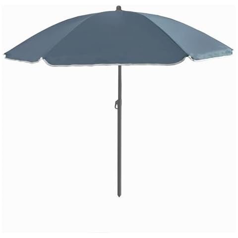 Out There! 2.4m Grey Garden Parasol with UV Protection Cover