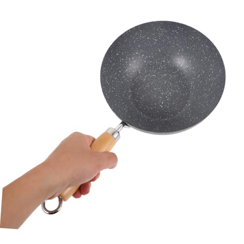 Wok pequeño de hierro fundido con superficie antiadherente miniatura 3