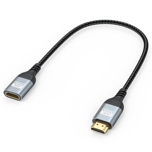 ZeniKon 4K Short HDMI Extension Cable HDMI Extender, 1.31FT Total Length, 1.01FT Cable Length, HDMI...