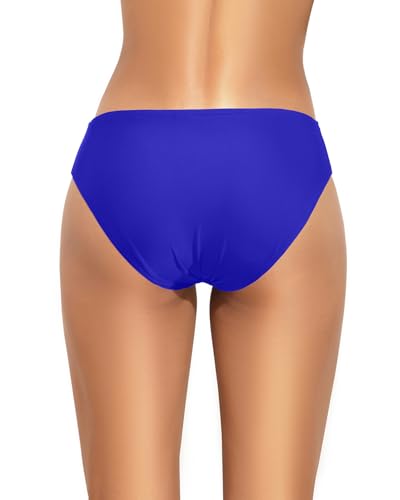 Image of Women Bikini Bottom Full Coverage Bathing Suit Bottoms Swimsuit Bottom | Low Waist Design, Side Strap Cutout, Full Rear Coverage, Secure Fit, Soft Breathable Fabric