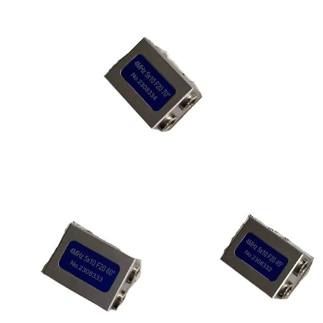 F20 4Mhz Dual Angle Probe Transducer for 8x9 5x10 SE NDT Longitudinal Wave(F20 4Mhz 8x9 60)