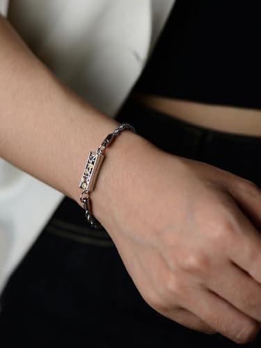 Urn Bracelet for Ashes 925 Sterling Silver Abalone Shell Tree of Life/Dragonfly/Butterfly/Sunflower Cremation Jewelry for Ashes Keepsake Pendant Locket Bracelet for Women Mom3