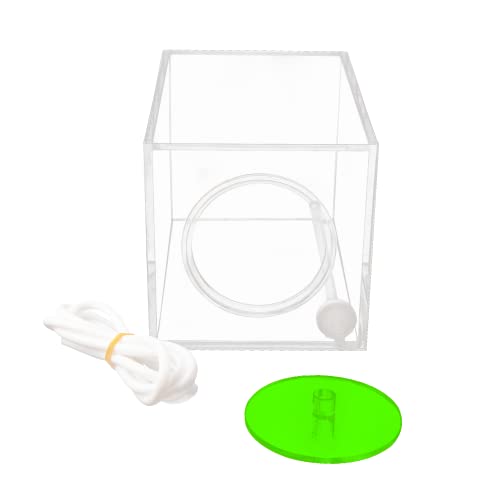 Image of Aquarium Choice Acryli Made Liquid Storage Bucket Dosing Pump Reservoir Container (4.25 * 4.25 * 6.5 Inch;1500ml /1.5L（Green Version)