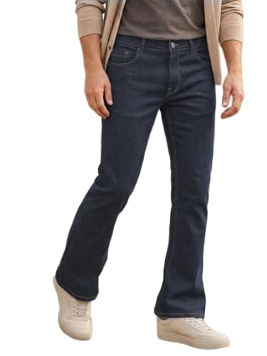 Image of Urbano Fashion Men's Stretch Fit Mid Rise Washed Bootcut Jeans Stretchable