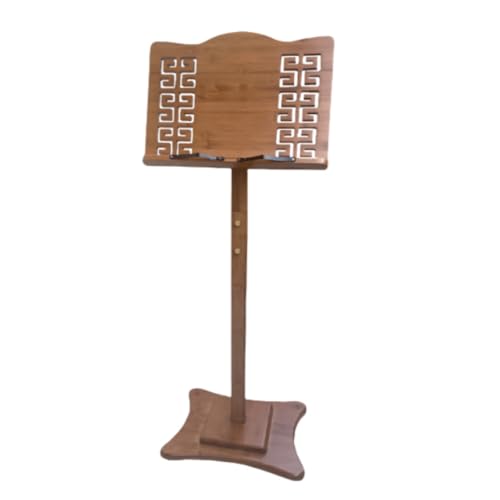 Sariny 譜面台 竹製楽譜スタンド 読書台 高さ調整可能 楽譜台 楽譜立て 100-130cm高さ調節可能 軽量 コンパクト 使いやすい 簡単な保管 多目的 書見台 床置き 読書台 傾斜台 楽譜 雑誌 教科書 (B)