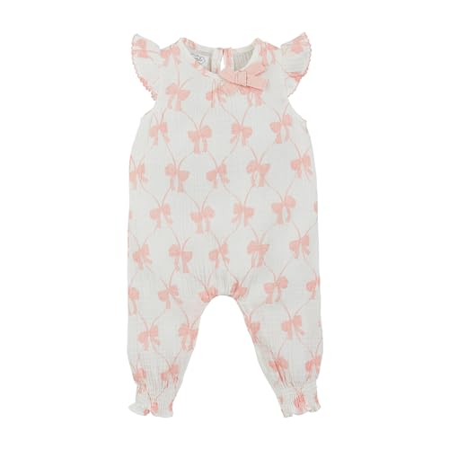 Image of Mud Pie Unisex Baby Baby Girl Bow Printed Longall;