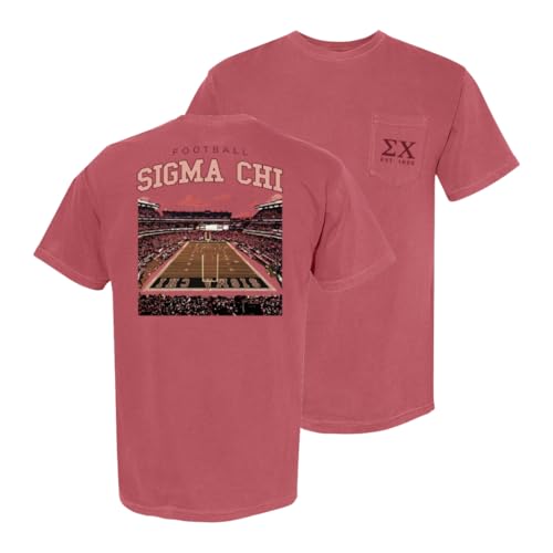New! Sigma Chi Limited Edition Comfort Colors Stadium Spirits Short Sleeve Tee