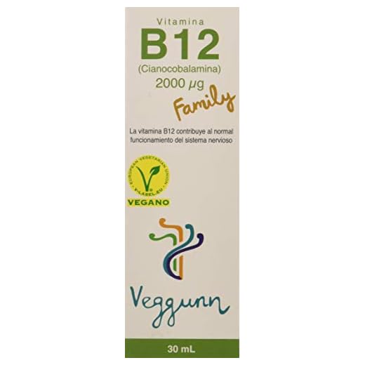 Veggunn Vitamina B12 Family Líquida Sublingual Natural, Certificado Vegano, 30 ml