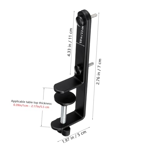 Support de bureau panneau perforé fer noir pince fixation robuste montage sans perçage - 3