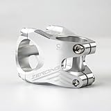 EVOSID Bicycle Handlebar Stem MTB CNC Power Short 35mm Mountain Bike Bridge 31.8 Pipe Cycling Stem Riser Table (Silver)