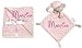 Set de Manta + Dou dou Personalizado con nombre bordado Oso Rosa Baby Shower - mibebestore