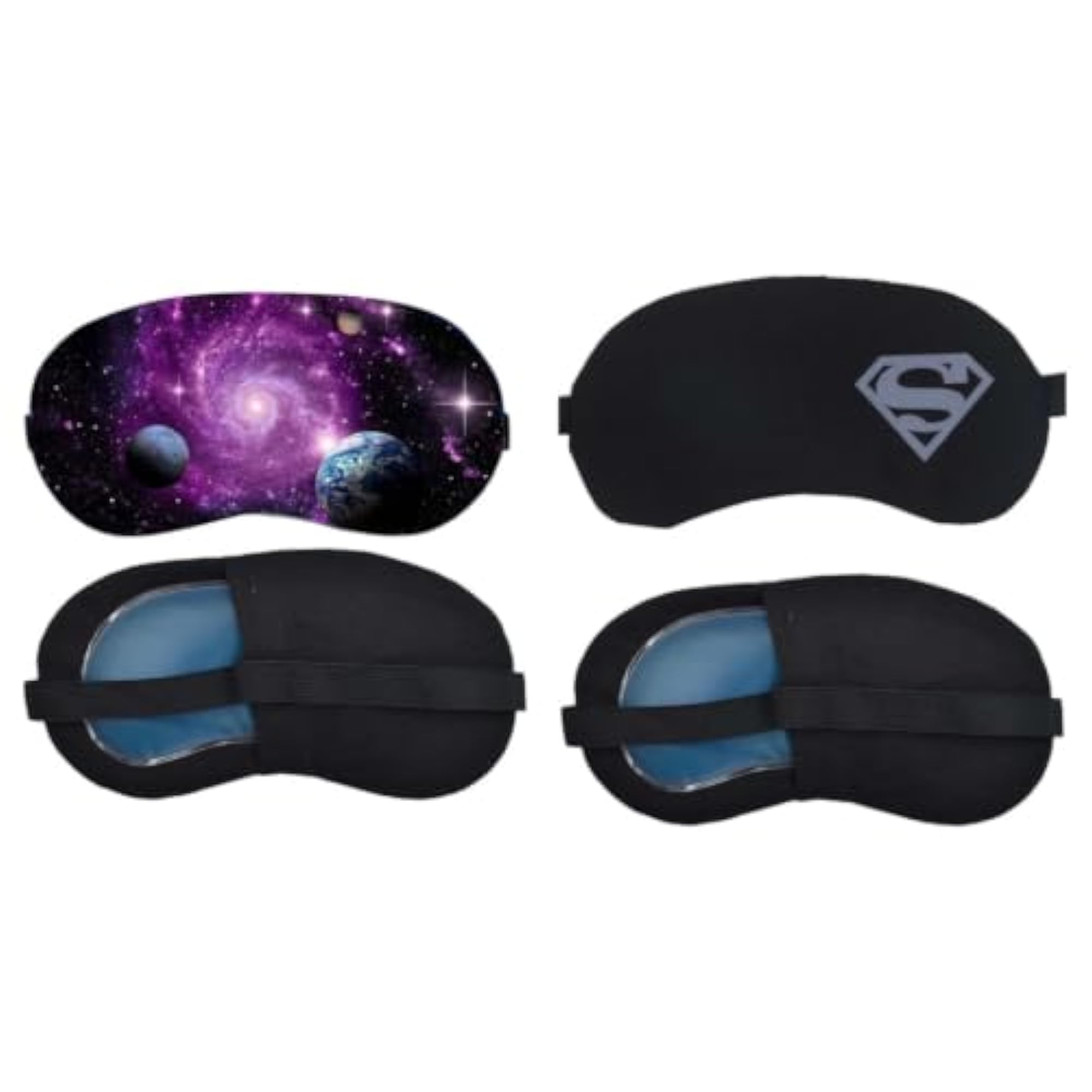 Sleep Eye Mask Pack of 2 for Travel, Adjustable Strap