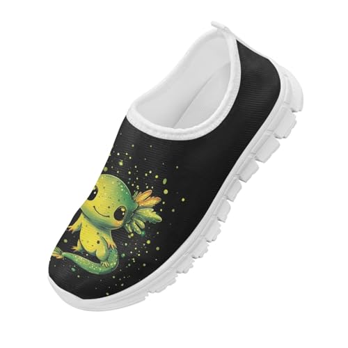 Axolotl Shoe for Girls Green Slip On Shoes Kids Running Shoes Girls Size 1 Fashion Girls' Grade School Sneakers Volleyball Shoes2