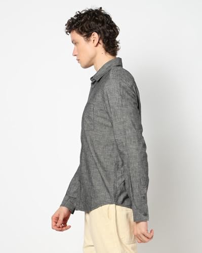 Image of Gap Men Slim Fit Full Sleevesd Collared Chambray Shirt