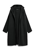 MEROKEETY Women's 2024 Long Sleeve Hooded Cardigan Dressy Open Front Knit Sweater Coat with Pockets, Black, M