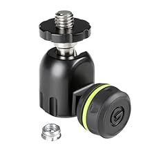 Quick Tilt Metal Ball Joint Microphone Adapter 90° maximum tilt, 360° rotatable with large locking screw Microphone clamp lock ring Includes 3/8" to 1/4" adapter For microphones, digital recorders and cameras