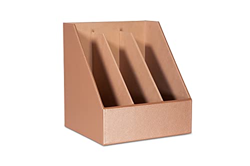 Osco Revistero triple recto de piel sintética Blush -BSPUMR3 Rosa rubor