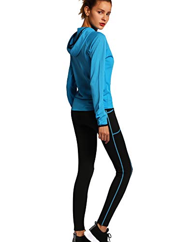 Active Wear Sets for Women -Workout Clothes Gym Wear TracksuitsYoga Jogging Track Outfit Legging Jacket 2 Pieces Set - Thumbnail 5