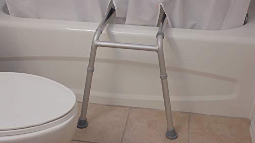 Platinum Health BenchMate Split Shower Curtain for Bath Transfer Benches - Beautiful Designer Fabric, Premium Quick-Attach System, It Helps to Keep Water Off The Floor. (Chamonix White)