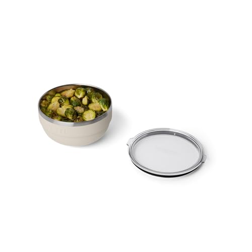Image of YETI Rambler Bowl, Vacuum Insulated, Stackable and Nestable Stainless Steel Bowl with Lid, 2 Quart, Cape Taupe