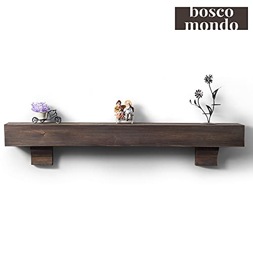 Boscomondo Rustic Fireplace Mantel Shelf With Corbels- Pine Wood - Wall Decor, Mounted Farmhouse Shelving #TOP5