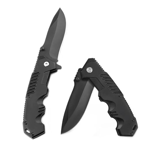 technodry Klappmesser Taschenmesser – Kompaktes Einhandmesser aus Edelstahl mit Liner-Lock & Clip, Rutschfestes EDC Survival Messer für Camping, Outdoor & Alltag, Perfektes Männer Geschenk