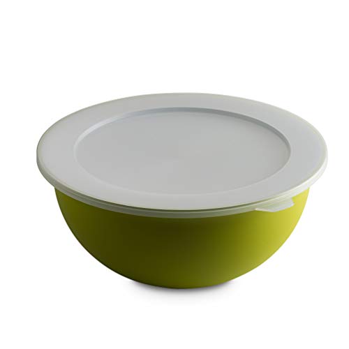 Omada Design Bowl + lid, Capacity 123,18 fl oz, Diameter 10,23 inch, White Inside and Colored Outside