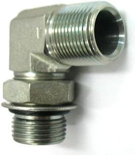 AF C5369-32-32-2 Male O-Ring Boss (2-1/2'-12 Threads) x 2 Male Pipe (2.375'-11.5 Threads) - 90Â° Elbow