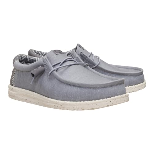 Image of HEYDUDE Men's Wally Stretch Canvas Loafers | Lightweight Slip On Shoes | Casual Walking, Travel & Everyday Style