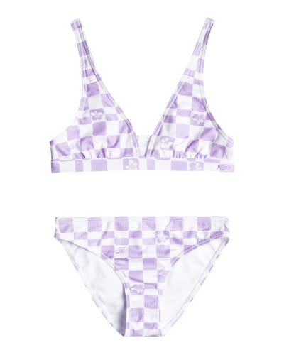 Roxy Girls' Magical Waves Elongated Swimsuit Set, Purple Rose Flower Box 231