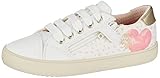 Innenmaterial: Textiler Geox J GISLI Girl Sneaker, White/DK PINK, 33 EU