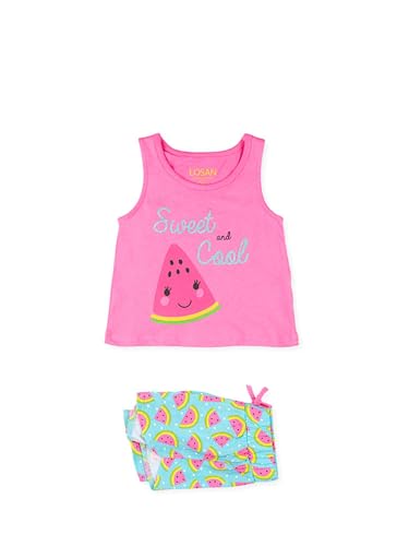 Parure bébé rose Losan en textile respirant et hypoallergénique 24 mois