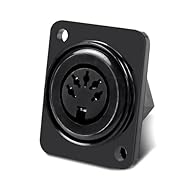 MEIRIYFA 5Pin DIN Female Jack Socket Connector, made of high-quality materials, zinc alloy shell, durable, anti-aging and corrosion, effective flame retardant. It will be a good item to replace the broken hand held microphone socket. Type: Female, Te...