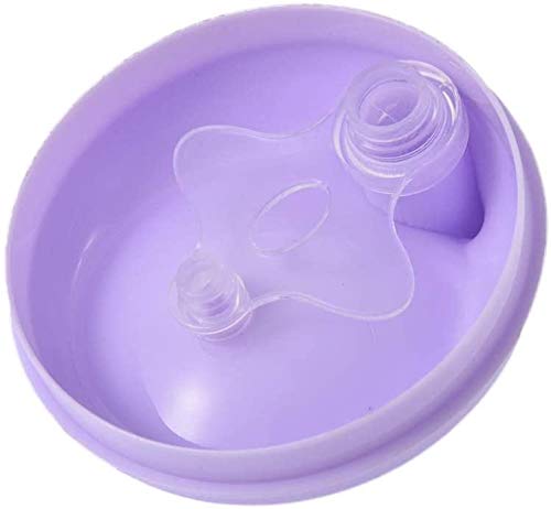 Plastic Wine Glass Baby Goblet Party Cup, Beverage Mug Milk Bottle with Lid for Kids on Birthday Party, Christmas or New Year Celebration (Purple)