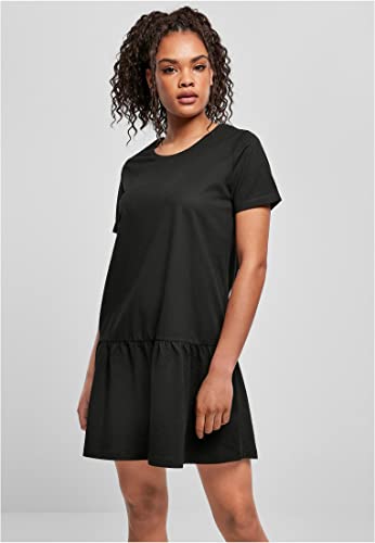 URBAN CLASSICS Vestido Casual De Verano Para Mujer, Vestido De Cintura Alta De Algodón, Mangas Cortas, Tallas XS - 5Xl