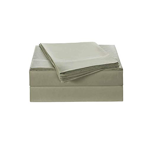 Hotniu 3 Piezas Juego de Sábanas (Sábana encimera, Sábana Bajera Ajustable, Fundas de Almohada), 100% Microfibra Cepillada, Antiarrugas, Súper Suave y cómodo (Single, Verde Oliva)